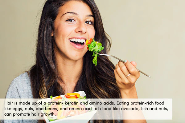 consume a proper diet regularly to boost scalp health