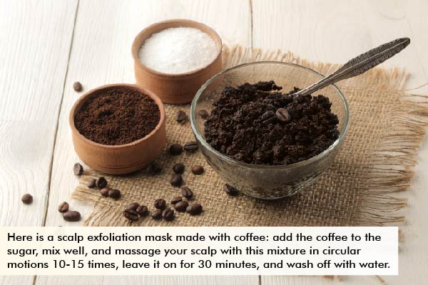 how to prepare coffee scrub for scalp exfoliation