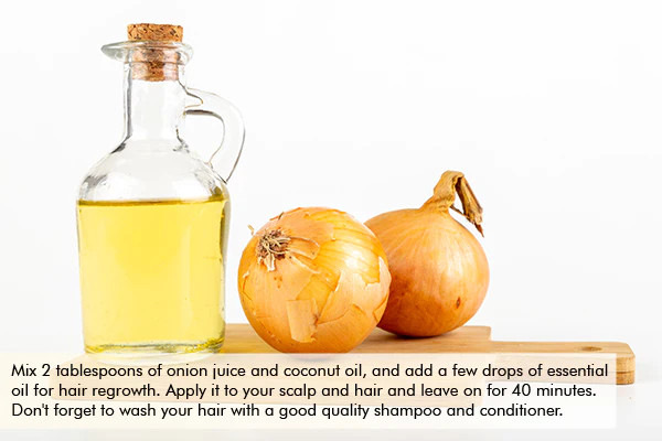 ways to use onion juice and coconut oil to fight hair loss
