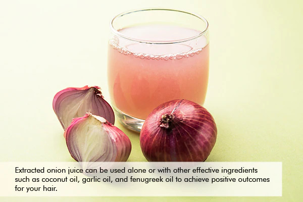 how to use onion juice for dandruff control?
