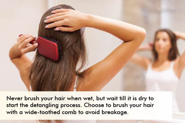 brush your hair the correct way to avoid breakage