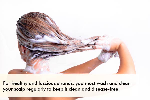 wash your hair with a shampoo