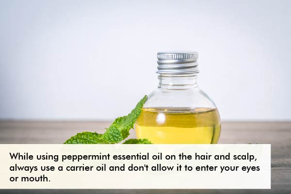 precautions to consider prior using peppermint oil on hair
