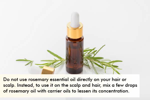 precautions to consider prior applying rosemary oil on hair