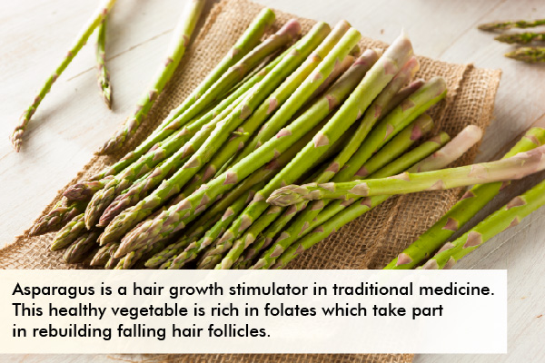 asparagus is a vegetable which is a hair growth stimulator