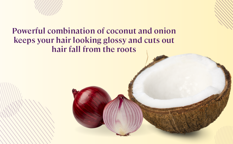 coconut oil and onion juice to stop hair fall 