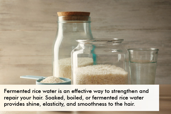 you can use rice water instead of shampoo to wash your hair