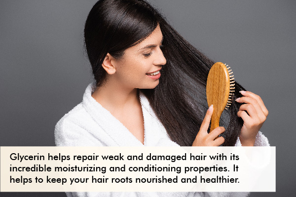 glycerin helps repair weak and damaged hair