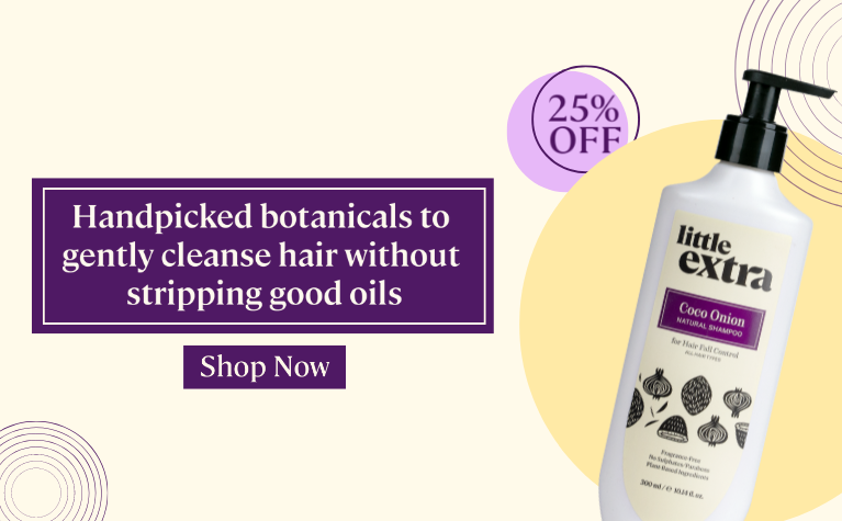 shampoo with botanical ingredients by little extra