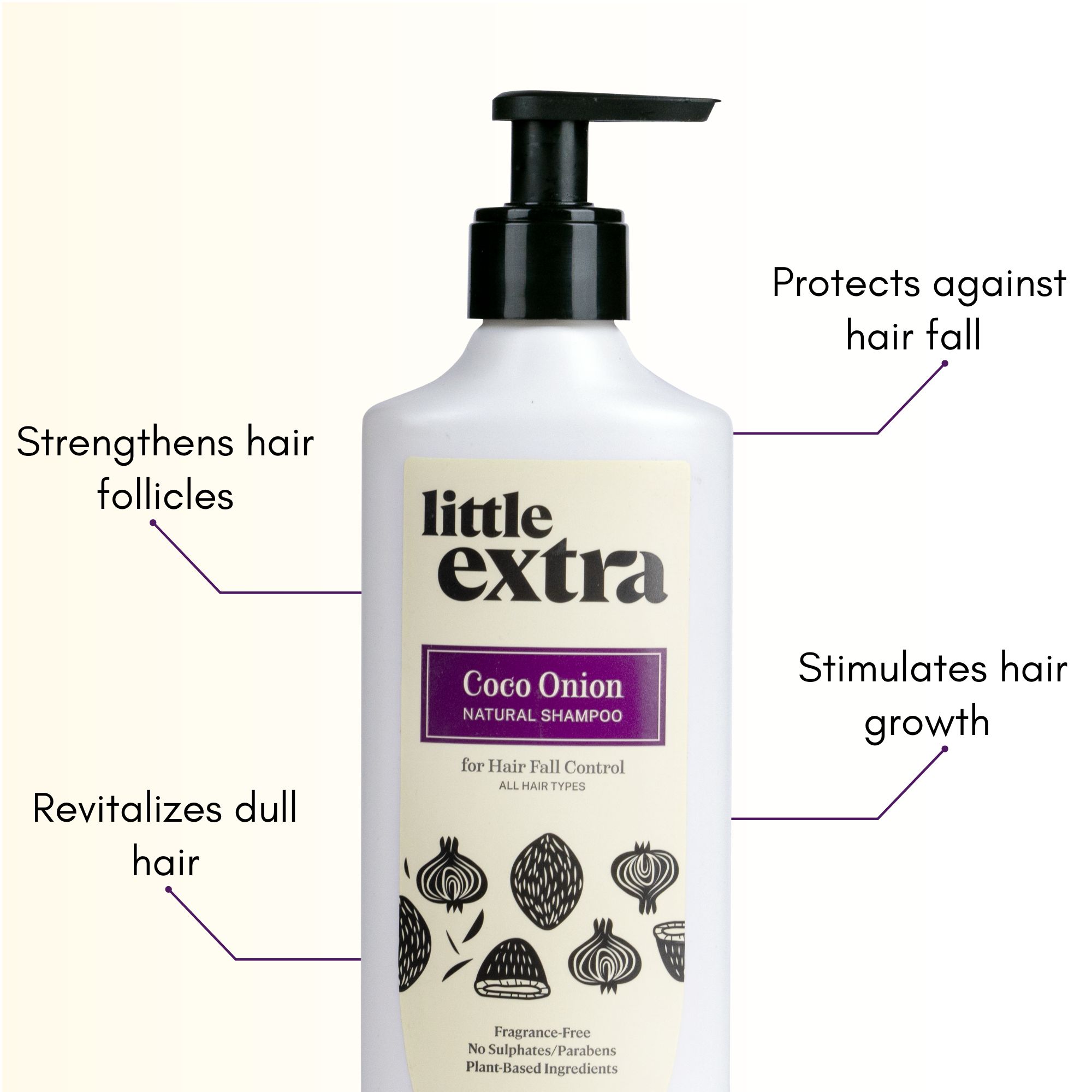 Coco Onion Natural Shampoo To Control Hair Fall Little Extra