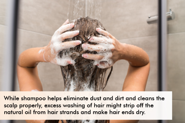 over shampooing your hair may lead to hair damage and thinning