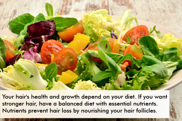 consume a balanced diet to help support hair health