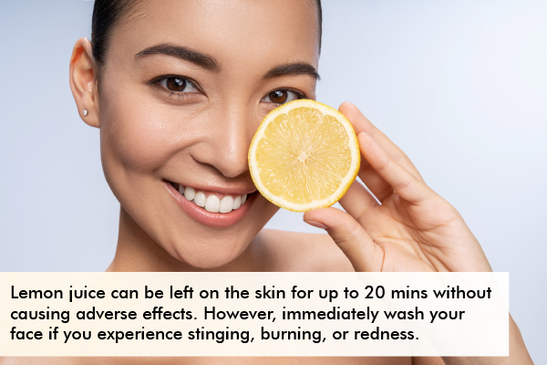 general queries related to using lemon juice on your face