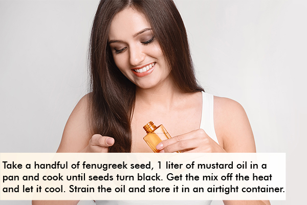 how to prepare and use mustard oil + fenugreek seed hair oil?