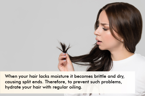 applying hair oils during the summer can reduce split ends