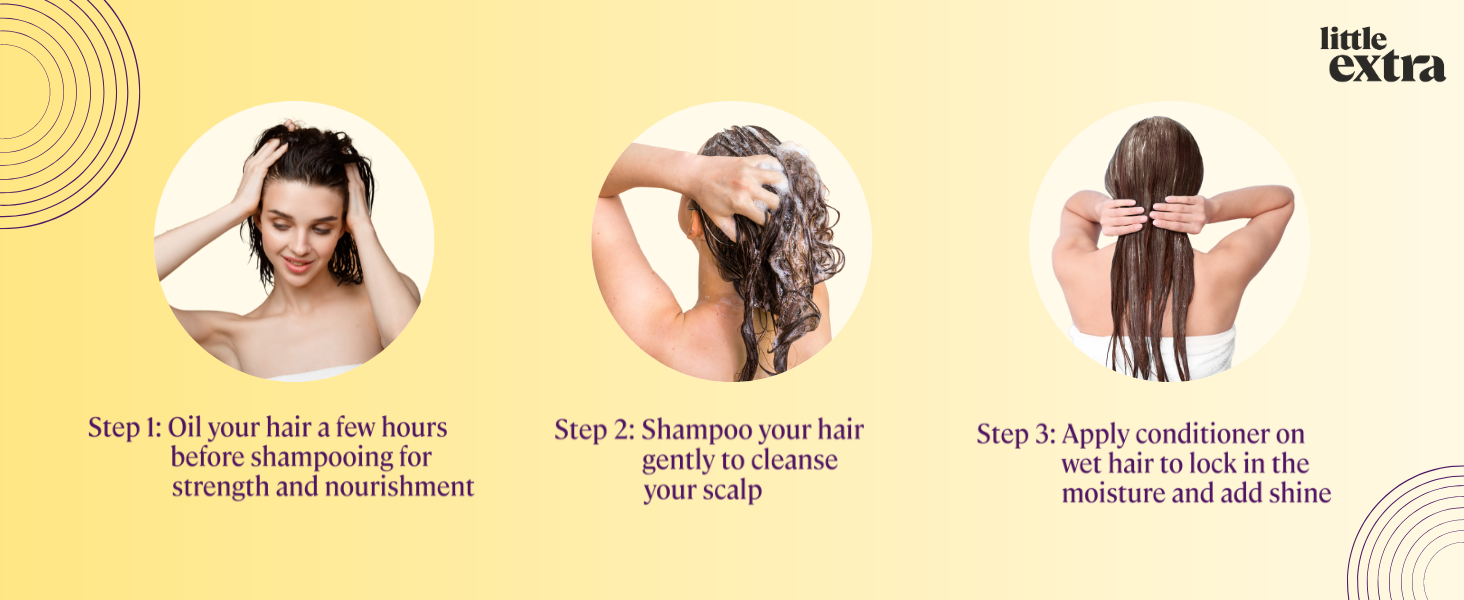 how to apply shampoo and conditioner