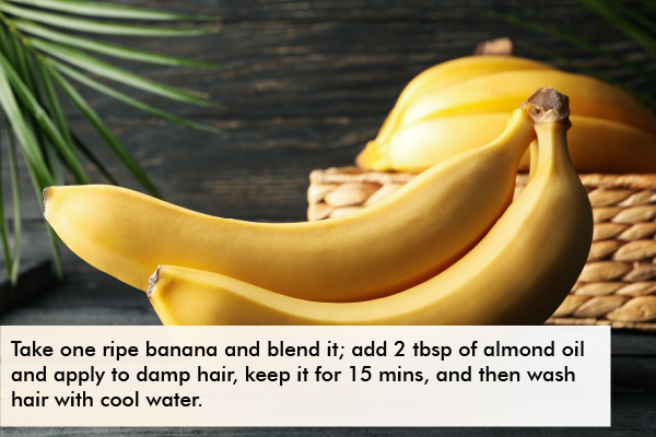 banana hair mask to prevent dry hair during the summer