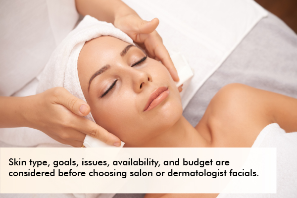 how to choose between salon facial and dermatologist facial?