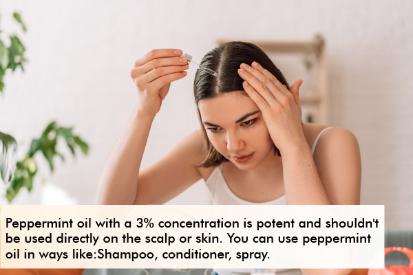 how to use peppermint oil on hair?