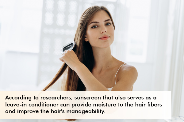 using sunscreen can help improve your hair manageability