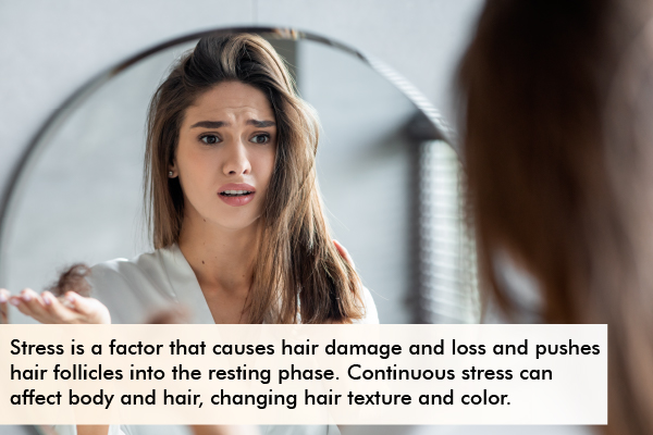 stress is a factor that can cause hair damage and hair loss