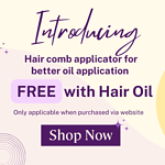free comb applicator with hair oil
